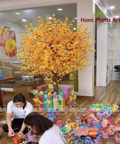 Cây hoa mai giả trang trí